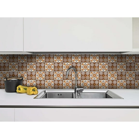 8" X 8" Bella Terra Peel And Stick Removable Tiles