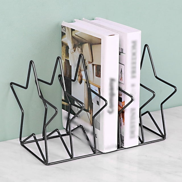 Up to 65% off Table Top Can Be Placed Magazine Holder File Sorter, Metal 5 Slot Desk Organizer Rack For Document, Folder, Letter And Book, Pentastar Shape Two Colors Are