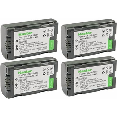 Kastar 4-Pack CGR-D08 Battery Replacement for Panasonic CGR-D16  CGR-D16A/1B  CGR-D16R  CGR-D16S  CGR-D16SE/1B  CGR-D220  CGR-D220A/1B  CGR-D220E/1B  CGA-D28  CGA-D28A/1B  CGA-D28R Battery price history on PriceWatchPro