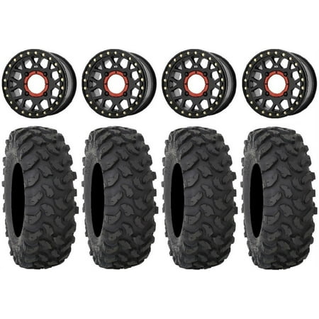 KS235 Grenade Beadlock 14 Wheels 30 XTR370 Tires Kawasaki Mule Pro FXT