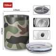 thumbnail image 4 of Camouflage 12oz Stainless Steel Coffee Mug – Double-Wall Insulated Cup with Spill-Resistant Lid, 360° Full-Print Design, Keeps Drinks Hot & Cold for Home, Office, Travel, Thanksgiving,Christmas, 4 of 5