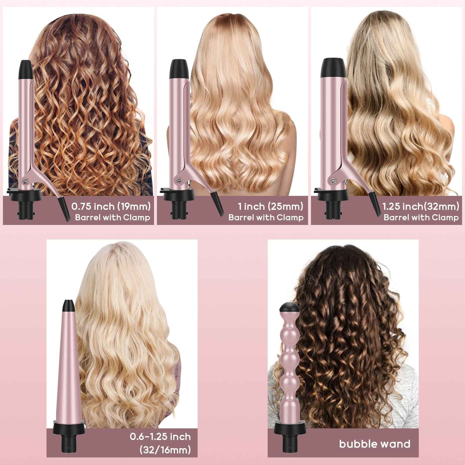 Prizm 5-in-1 Professional Curling Iron with Barrels photo 2