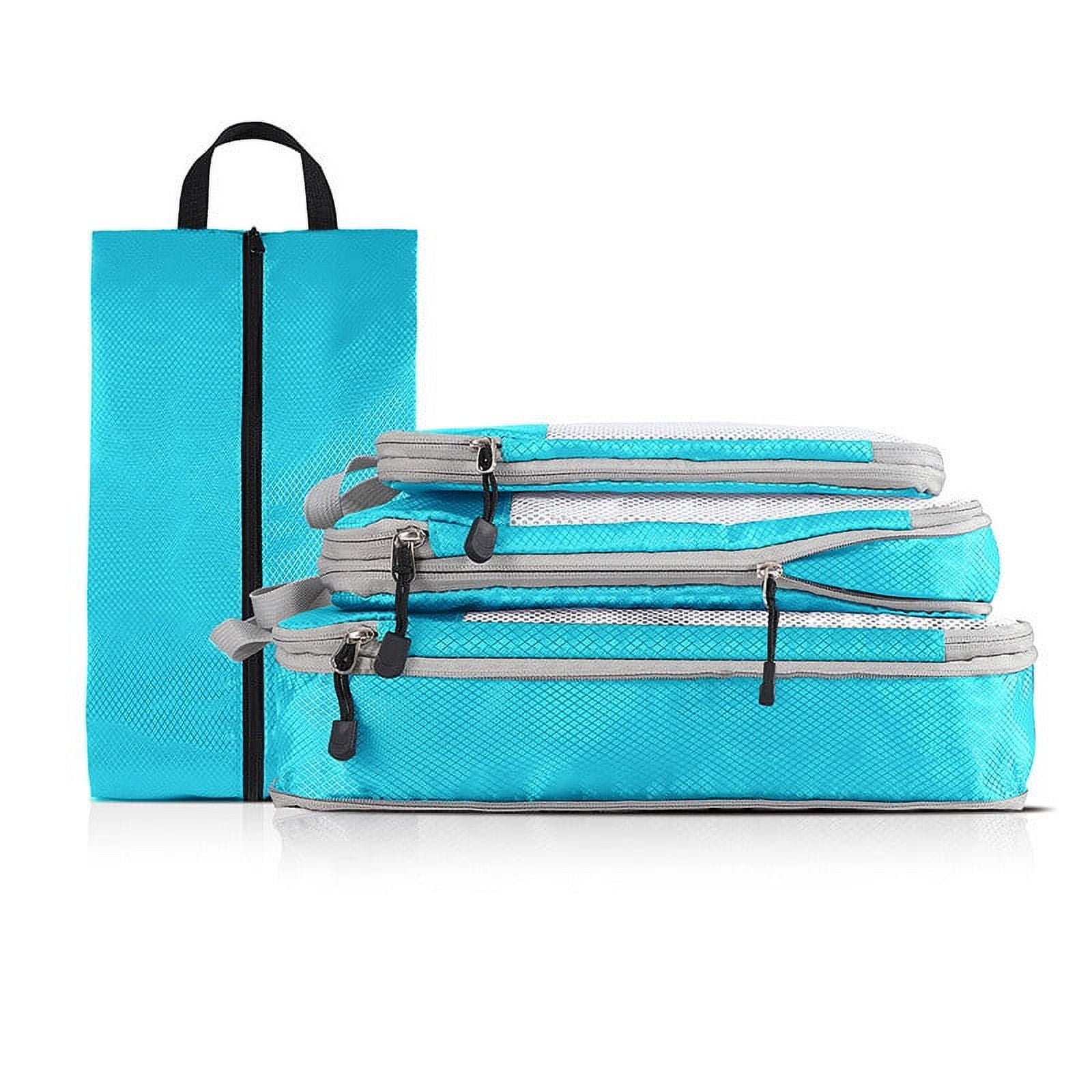 Expandable Packing Cubes for Suitcases, 4 Piece Set, Compression Travel Organizer Bags for Luggage, Premium Fabric, Multiple Sizes for Travel Organization