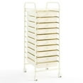 thumbnail image 1 of Costway 10 Drawer Rolling Storage Cart Scrapbook Paper Office School Organizer White, 1 of 10