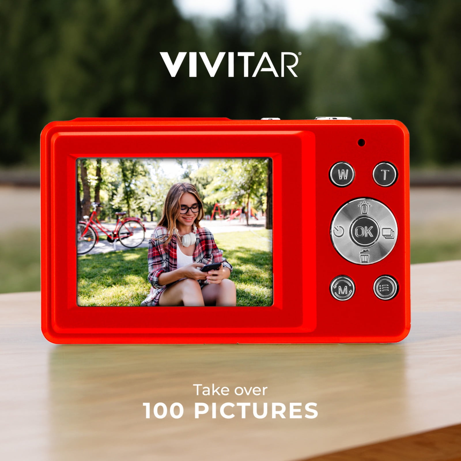 Vivitar Popsnap Compact Digital Camera, Orange, 16X Zoom, 1080p, Built-in Flash, Micro SD, Slim Lightweight Pocket Design