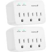 Refrigerator Surge Protector, 3 Outlet Heavy Duty Appliance Surge Protector with High Joules for Fridge, Microwave, Washing Machine, Garage Door, 1200J, 1875 Watts, 3 Prong, ETL Listed- 2 Pack