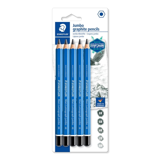 Juego de 5 lápices de dibujo Staedtler Mars Lugraph Jumbo