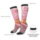 thumbnail image 4 of Fotbe Abstract Pink Gold Splash Calcetas Divertidas Estampadas para Hombre y Mujer, Calcetas de Algodón hasta la Rodilla para Caminar, Correr, Enfermería y Embarazo, 4 of 6