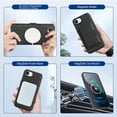 thumbnail image 3 of Allytechgroup 3 in 1 Wallet Case for Apple iPhone 16e, Detachable Back Cover & Cards Holder Compatible with Mag-safe Shockproof RFID Blocking Stand Phone Case for iPhone 16e, Black, 3 of 8