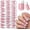Medium Square-Pink, variant on 240 count Short Square  Tip Press  Nails Nude  Nails with Glue Tabs | Short Nails Press ons Square Glue  Nails  Nails Stick False  Artificial Fingernail for Women Girls