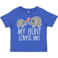 thumbnail image 3 of Inktastic My Aunt Loves Me Niece Nephew Elephant Boys or Girls Toddler T-Shirt, 3 of 5