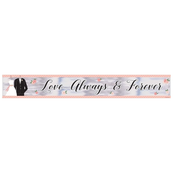 Wedding Attire Foil Banner, 1ct