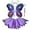 Purple, variant on Little Girls Skirts Fairy With Colorful Magical Performance Set With Hairband Wing And Magic Wand Kids Ballet Dance Dress Outfit Size 4-11T