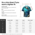 thumbnail image 5 of Rateoe Underwater Fish Turtle Pattern Men's Short Sleeve Classic Shirt, Casual Short-Sleeved Shirt, Lightweight Summer Shirt, Cuban Collar Shirt,Button-Front Shirt-3X-Large, 5 of 5