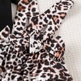 thumbnail image 6 of RMGVDSD Baby Girl Summer Outfits Set Short Sleeve Romper Tops Leopard Print Suspender Skirt 2Pcs Clothing Sets Casual Outfit 9-12 Months, 6 of 8