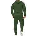 thumbnail image 6 of Hearthz Mens Sweatsuits 2 Piece Set Winter Fleece Hoodies and Cargo Sweatpants Set Drawstring Elastic Waisted Straight Leg Men's Sweatsuits with Kangaroo Pocket, 6 of 7