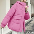 thumbnail image 4 of Black*Friday on Sale ChaoHeng Winter Outerwear for Women Women's Solid Color Puffer Jacket,Fashion Hooded Coat with Zip Pockets, 4 of 4