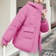thumbnail image 4 of Parkas de manga larga para mujer, abrigo informal, cómodo, de manga larga, con cremallera y cordón, con capucha y bolsillo, con cordón, 4 of 4