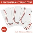 thumbnail image 3 of 3pcs Baseball Tablecloths Baseball Birthday Party Supplies Disposable Plastic Table Cloths Rectangle Waterproof Table Cover for Baseball Sports Theme Party Decorations 54"x108", 3 of 12