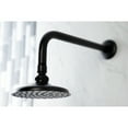 thumbnail image 3 of Kingston Brass K135A0CK Victorian 5-1/4-Inch Round Raindrop Brass Shower Head with 12-Inch Shower Arm in Matte Black, 3 of 7