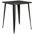 thumbnail image 2 of BizChair Commercial Grade 31.5" Square Black-Antique Gold Metal Indoor-Outdoor Bar Height Table, 2 of 4