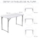 thumbnail image 2 of Mesa Plegable Jardin Exterior Portatil Eke Life Home Tablon rectangular 122cm Ajustable Color Blanco, 2 of 7