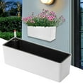 thumbnail image 6 of oshhni Rectangle Self Watering Planter Window Box for Indoor Plants Windowsill Home White, 6 of 9