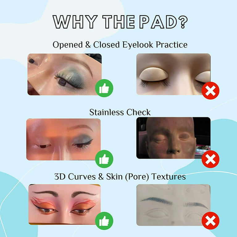 Makeup Practice Face Board Silicone Makeup Practice Board 3D