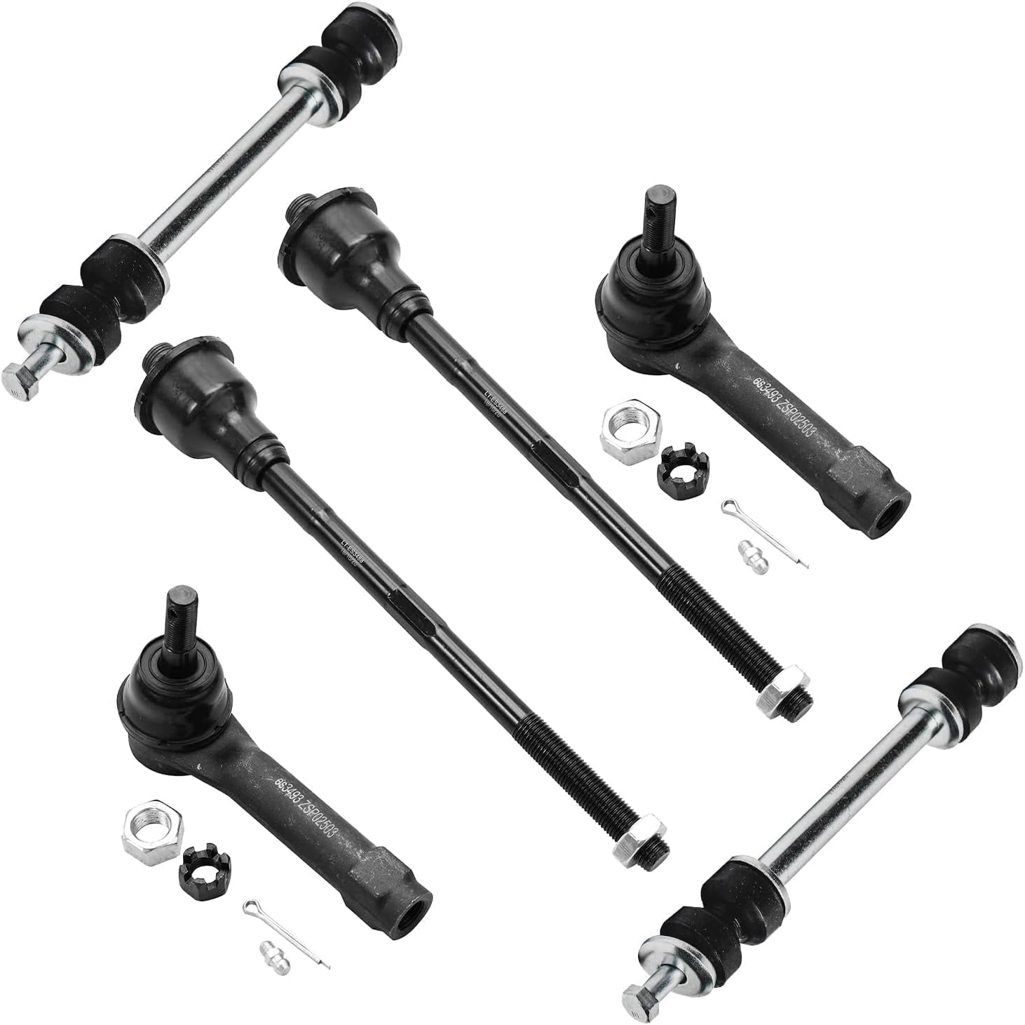 Detroit Axle - 4WD Front Wheel Hubs Control Arms Suspension Kit + 12pc Lugnuts w/Key Replacement for 2000-2006 Chevy GMC Silverado Sierra 1500 Tahoe Yukon - 28pc Set