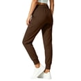 thumbnail image 6 of Besolor Track Pants Women Drawstring Elastic High Waisted Lightweight Quick Dry Workout Jogger Cinch Bottom Pant with Pockets, 6 of 7