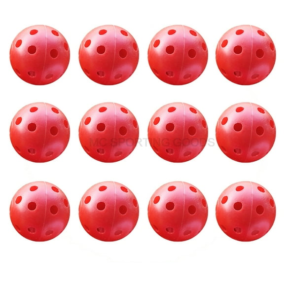 12pcs/lot Indoor golf ball golf practice balls golf light ball have hole Golf Training Aids 7 colors to choose drop shipping new 12pcs red balls