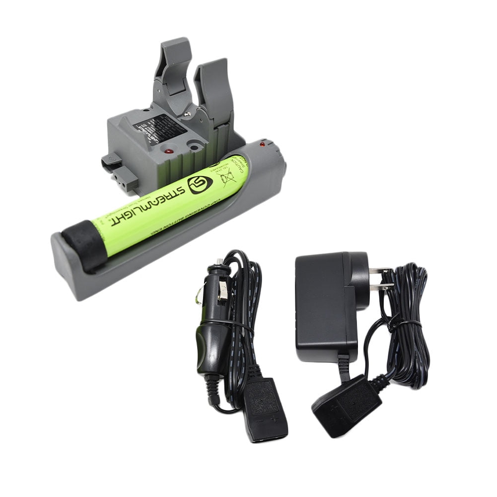 STREAMLIGHT  Stinger PiggyBack Smart Charger With Battery And AC Wall Cord And DC Car Cord (75277+22060+22051-BUNDLE)