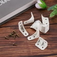 thumbnail image 4 of 20 Pcs Plastic Corner Braces, 1.54" x 0.63" x 1.54" L Shape Bracket, White, 4 of 6