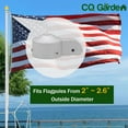 thumbnail image 2 of 2 1/2" Flag Pole Truck with Nylon Pulley, for 2" to 2.6" Diameter Flag Poles Outdoor, 2.5 Inch Cast Aluminum Flag Pole Cap with Pulley (Sliver), 2 of 3