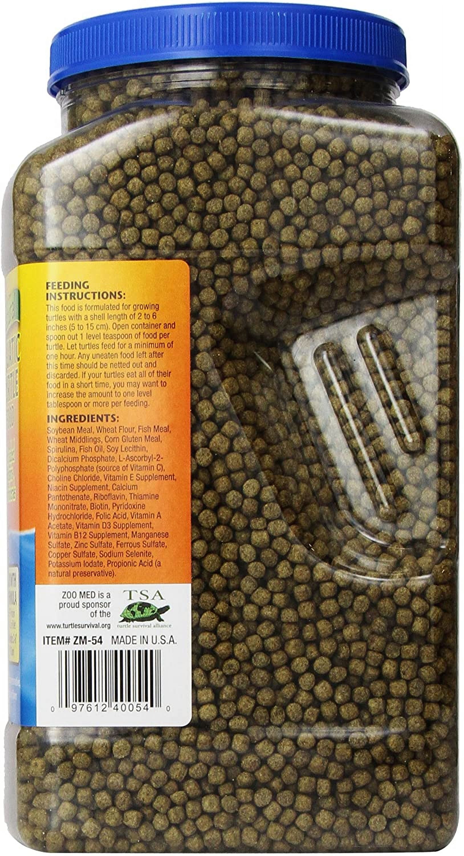 Zoo Med Natural Aquatic Turtle Food Growth Formula [Reptile Aquatic Turtle Food, Reptile Supplies] 54 oz