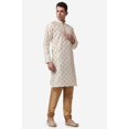 thumbnail image 6 of Royal Kurta Gold Color Jacquard Silk Printed Long Kurta Churidaar, 6 of 7