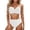 White, variant on Ticikt High Waist Bikini Sporty Two Piece Swimwear Tankini Top with Bottom Swimsuit for Swimming Beach