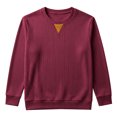 thumbnail image 4 of COMVALUE Men's Fall Crewneck Sweatshirts Patchwork Long Sleeve Corduroy Texture Casual Pullover Shirt (Wine, XL), 4 of 8