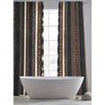 thumbnail image 5 of Black Beige Boho Sheer Curtains 84 Inch Length 2 Panels Set, Vintage Abstract Geometric Ethnic Voile Window Treatment Rod Pocket Curtains Sheers Drapes for Bedroom/Living Room/Kitchen 52"x84"x2, 5 of 7
