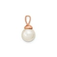 thumbnail image 2 of 14k Rose Gold Pearl Pendant Necklace for Women with Seashell Cap, Cultured White Pearl Jewelry for Anniversary, Bridal, Elegant Feminine Style Charm, 2 of 6