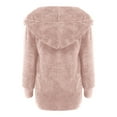 thumbnail image 5 of LYXSSBYX Winter Jackets Women Plus Size Women's Solid Color Casual Plush Cardigan Long Sleeve Pockets Blouse Coat Tops, 5 of 8