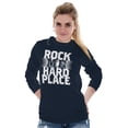 thumbnail image 4 of Caught Between Rock Me Hard Place Long Sleeve TShirt Men Women Brisco Brands X, 4 of 6