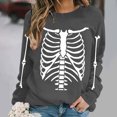 thumbnail image 6 of Inverlee Halloween Sweatshirts for Women Plus Size Pumpkin Ghost Graphic T-shirt Work Round Neck Sweatshirt Long Sleeve Dressy Casual Pullover Tops Halloween Clothes, 6 of 6