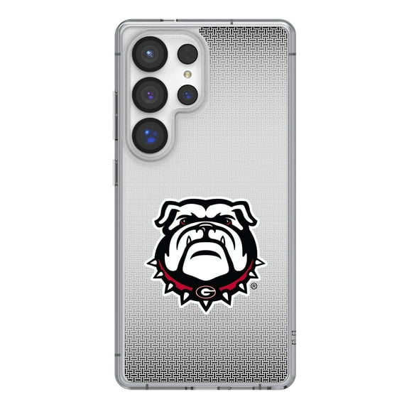 Georgia Bulldogs Linen Logo Galaxy Clear Case