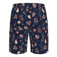thumbnail image 6 of Kdxio Autumn Leaves With Blue Pattern Mens Casual Shorts - Drawstring Summer Beach Sports Shorts for Men, 6 of 9