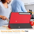 thumbnail image 7 of ELEHOLD Case for Samsung Galaxy Tab S10 FE+, PU Leather Folio Case with Kickstand & Auto Sleep/Wake, Slim Lightweight Protective Cover,Red, 7 of 7