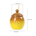thumbnail image 2 of 2 Pack Ceramic Honey Pot with Dipper and Lid for Kitchen, Decoration, Coffee/Tea Bar, 2 of 8