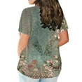thumbnail image 4 of Patlollav Plus Size Tops For Women Trendy Floral Print Short Sleeve Tshirt Lightweight Crewneck Tee Shirts Casual Loose Pullover Tee, 4 of 6