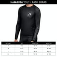 thumbnail image 6 of Hayabusa Geo Kids BJJ Rash Guard Boys and Girls Long Sleeve - Grey, Large, 6 of 6