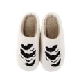 thumbnail image 6 of Halloween Plush Slippers Women's Halloween Embroidered Plush Slippers Closed-Toe Soft Sole Indoor House Shoes Warm Winter Bedroom Slippers, 6 of 8